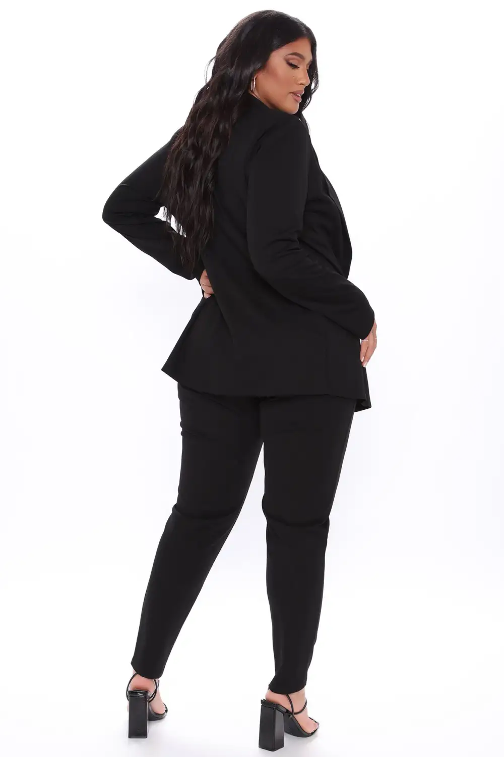 Morning Meeting Blazer Set - Black