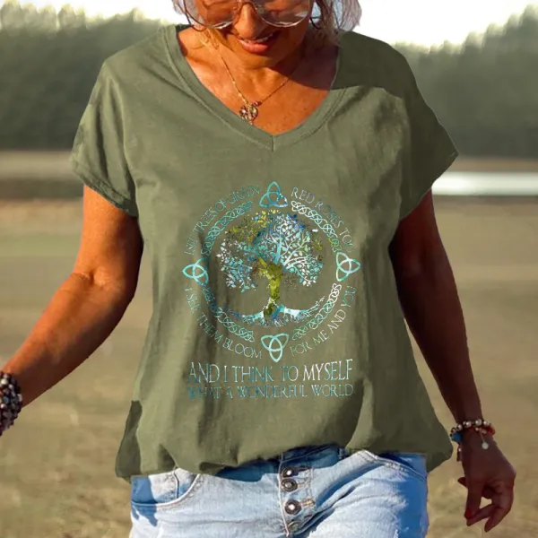 I See Trees Of Green Red Roses Too Hippie Graphic Tees
