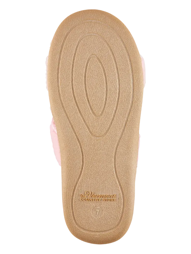 Women's Cross-Strap Terry Slide Slippers
