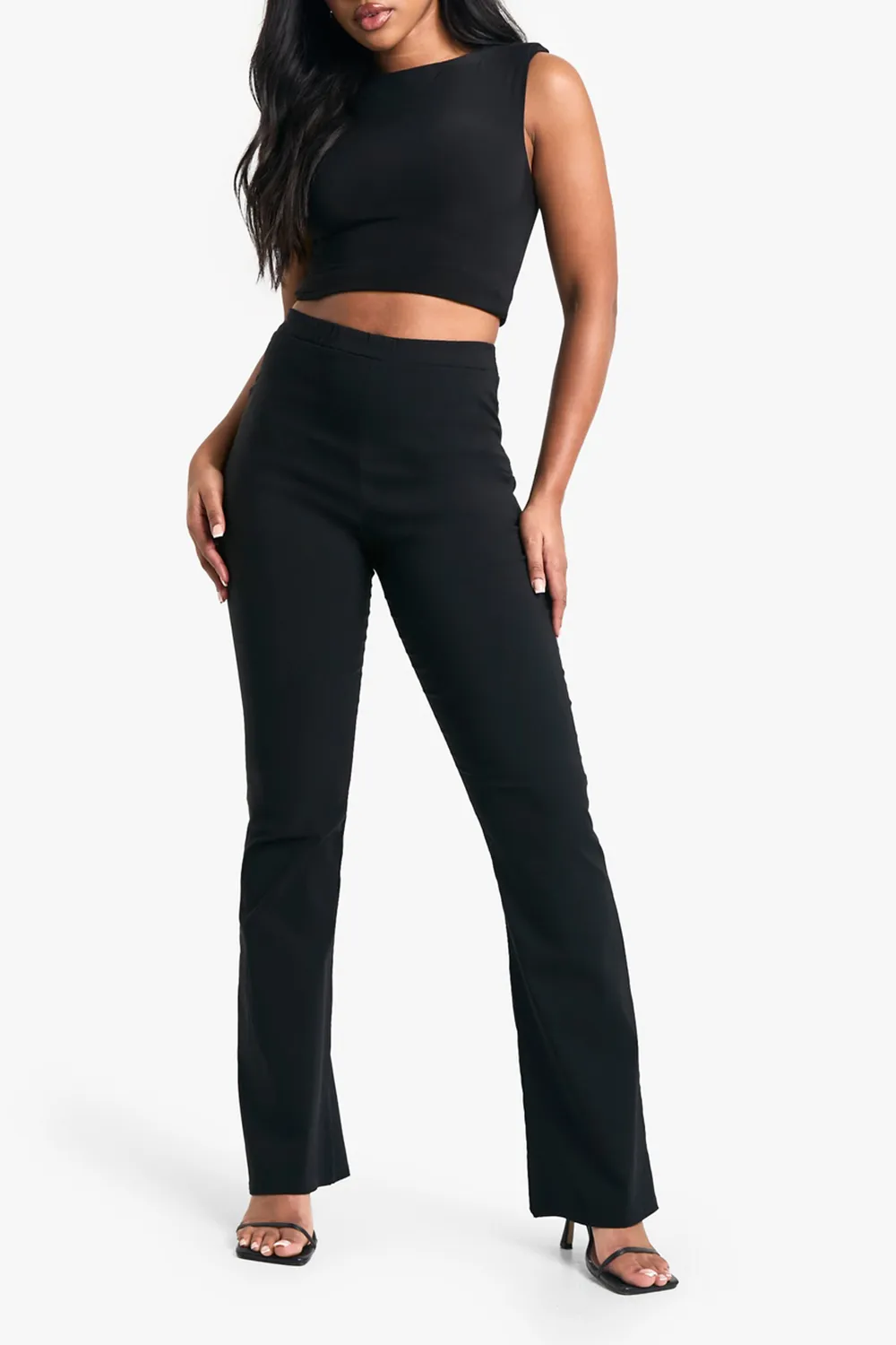 High Waist Slim Fit Women'S Flared Pants