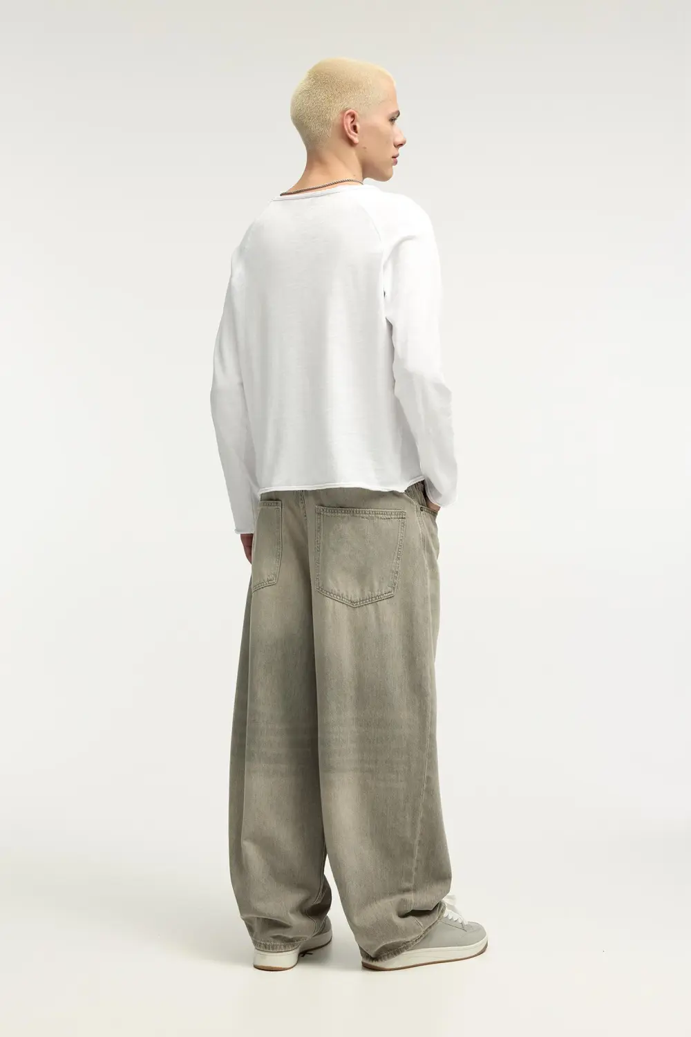 Super baggy washed finish jeans