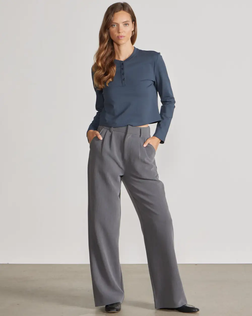 Lux Relaxed Henley Long Sleeve