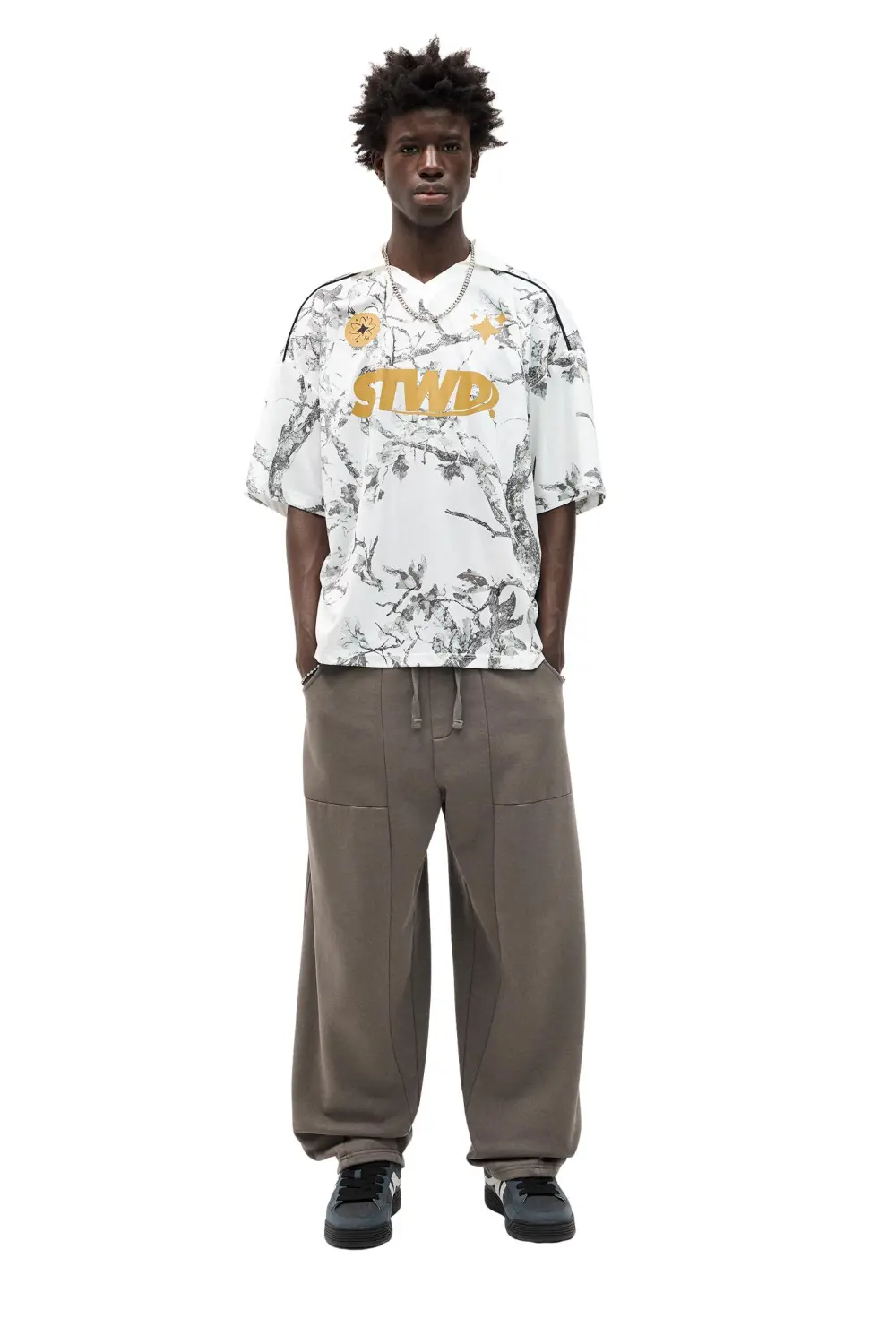 STWD polo collar T-shirt