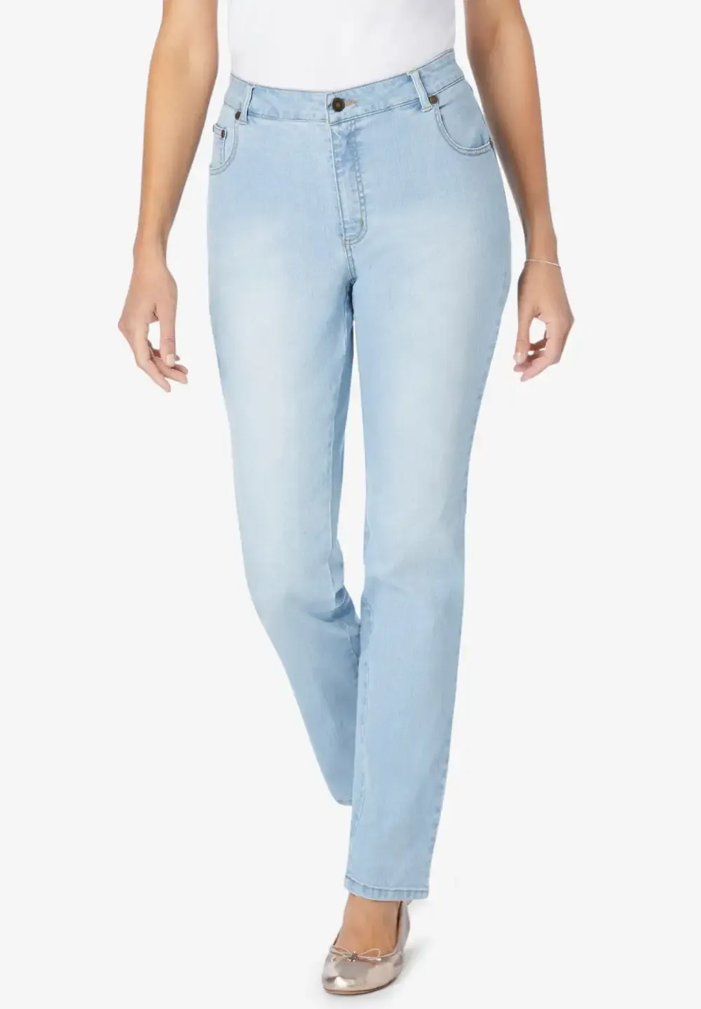 Straight-Leg Stretch Denim Jean