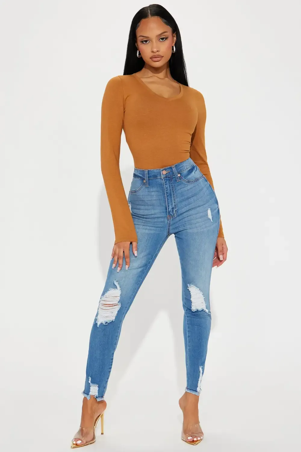 Kaitlyn Sculpting Skinny Jeans - Light Blue Wash