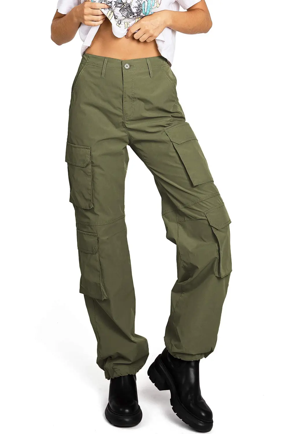 Dark Green Skater - Style Cargo Pants