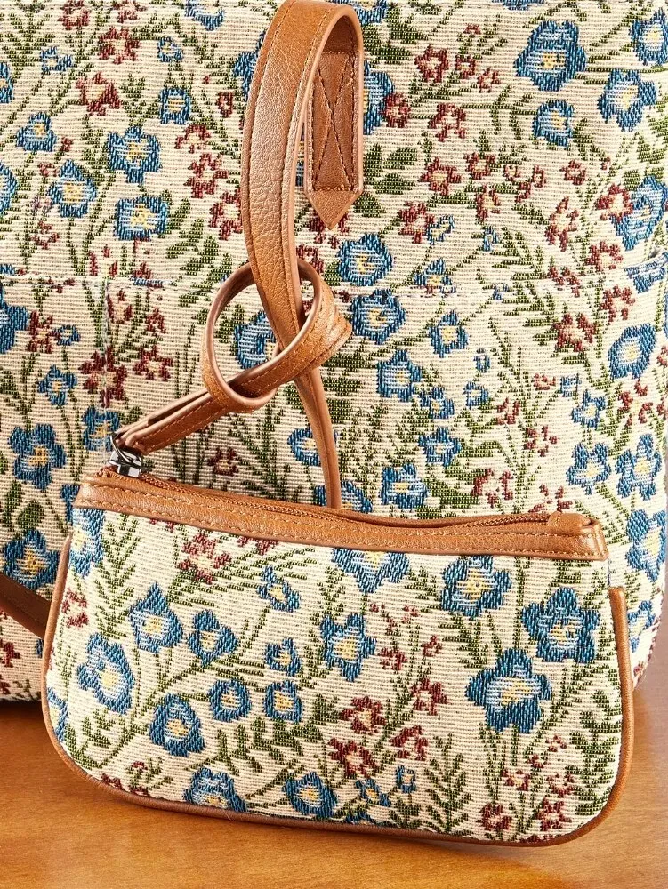 Garden Party Tote Bag and Wristlet