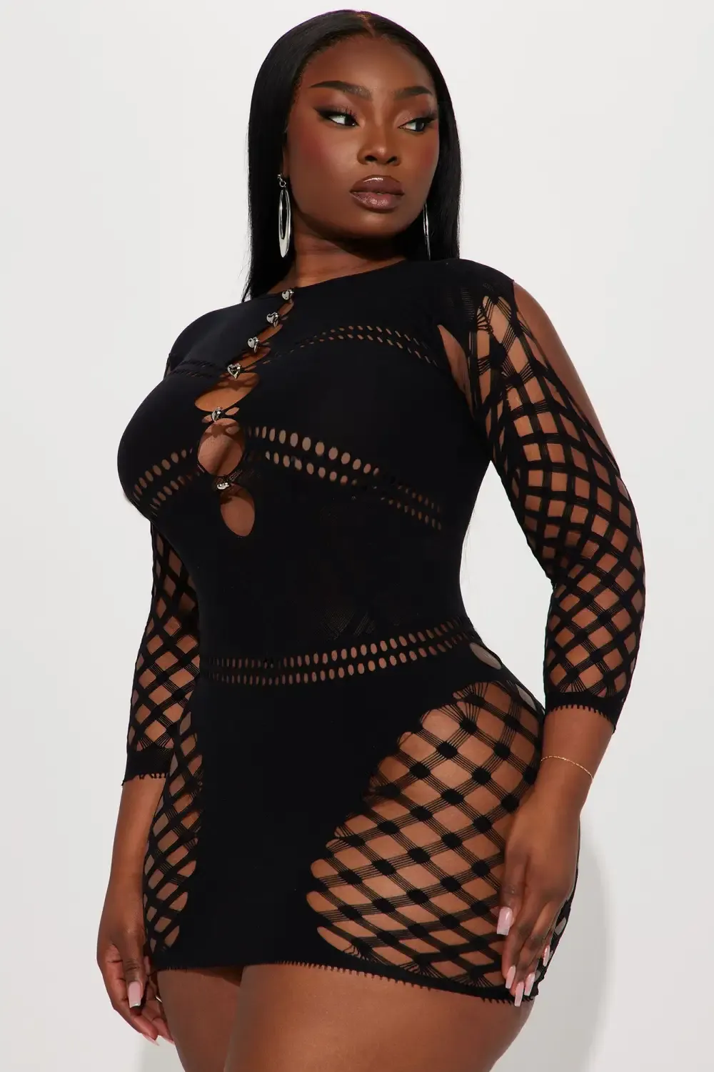 Flirty Feeling Seamless Mini Dress - Black