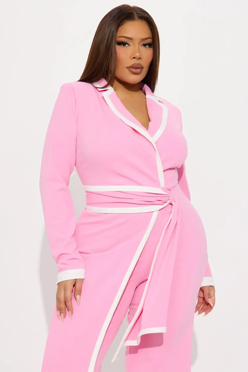 True Boss Long Sleeve Jumpsuit - Pink