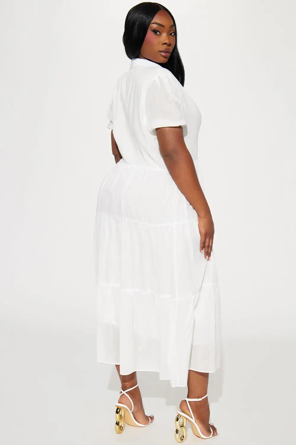 Stella Midi Dress - White