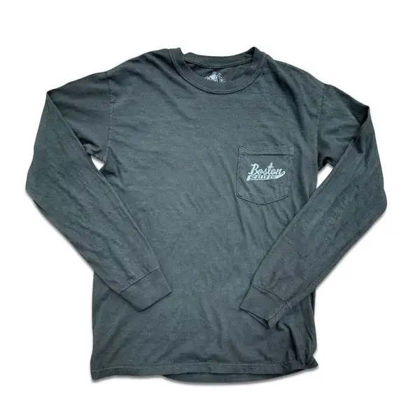 Boston Scally The Captain Long Sleeve Pocket Tee - Black Pearl