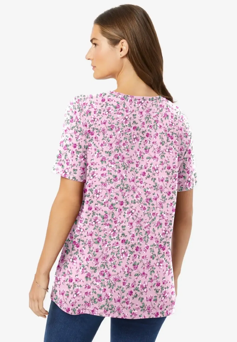 Perfect Printed Short-Sleeve Crewneck Tee