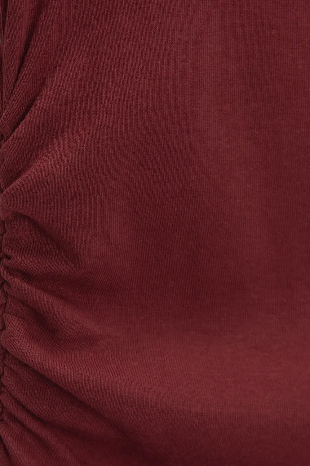High neck gathered top