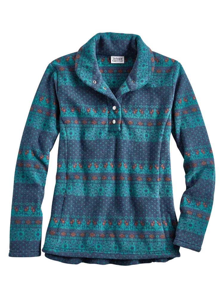 Women's Super-Soft Fleece Pullover With Shawl Collar