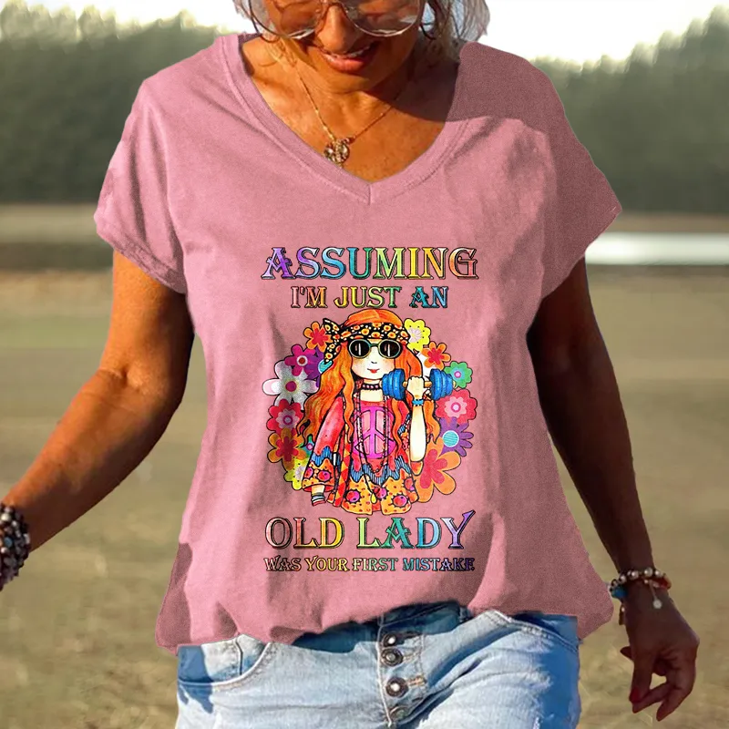 Assuming I'm Just An Old Lady Casual Graphic Tees