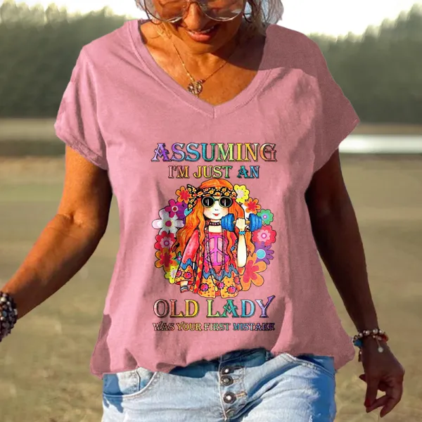Assuming I'm Just An Old Lady Casual Graphic Tees