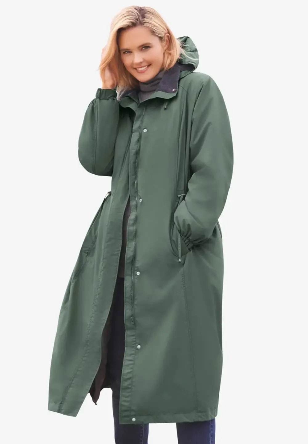 Long Hooded Taslon® Jacket