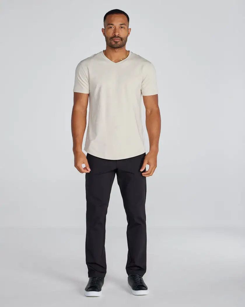 Drop-Cut V-Neck: Lux