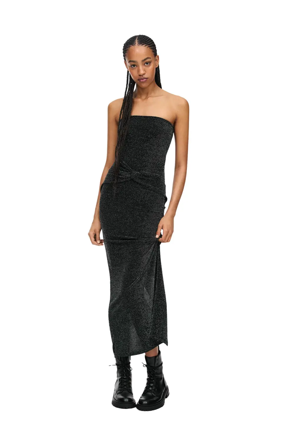 Vestido midi brillos