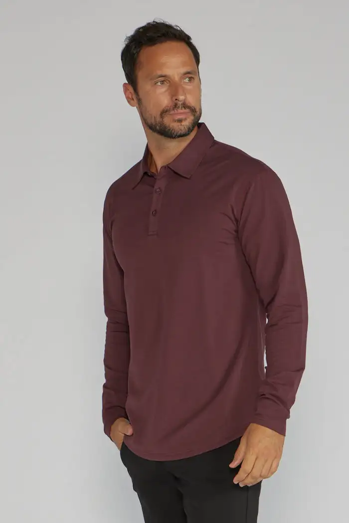 Drop-Cut Long Sleeve: Lux Polo