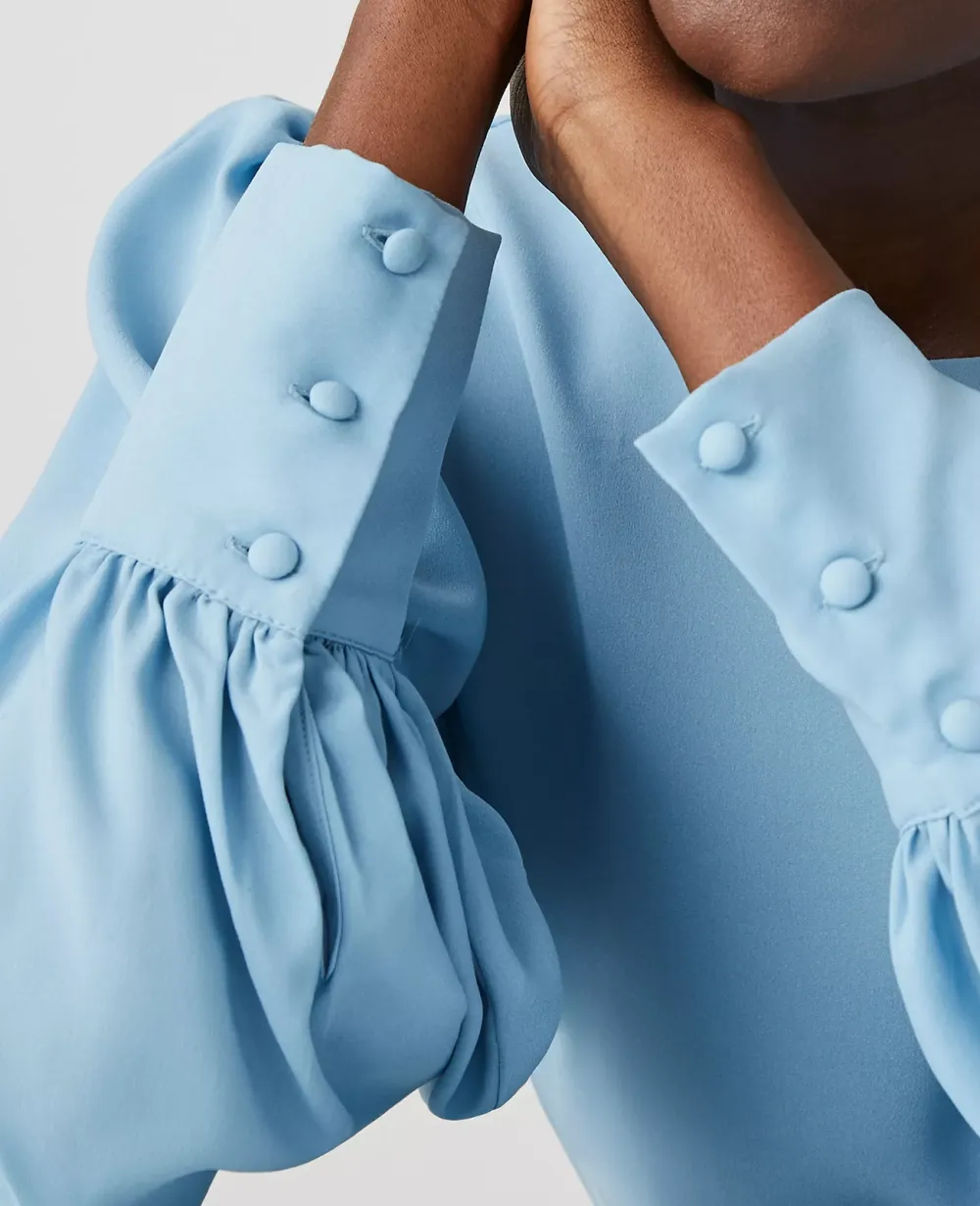 Shirred Cuff Blouse
