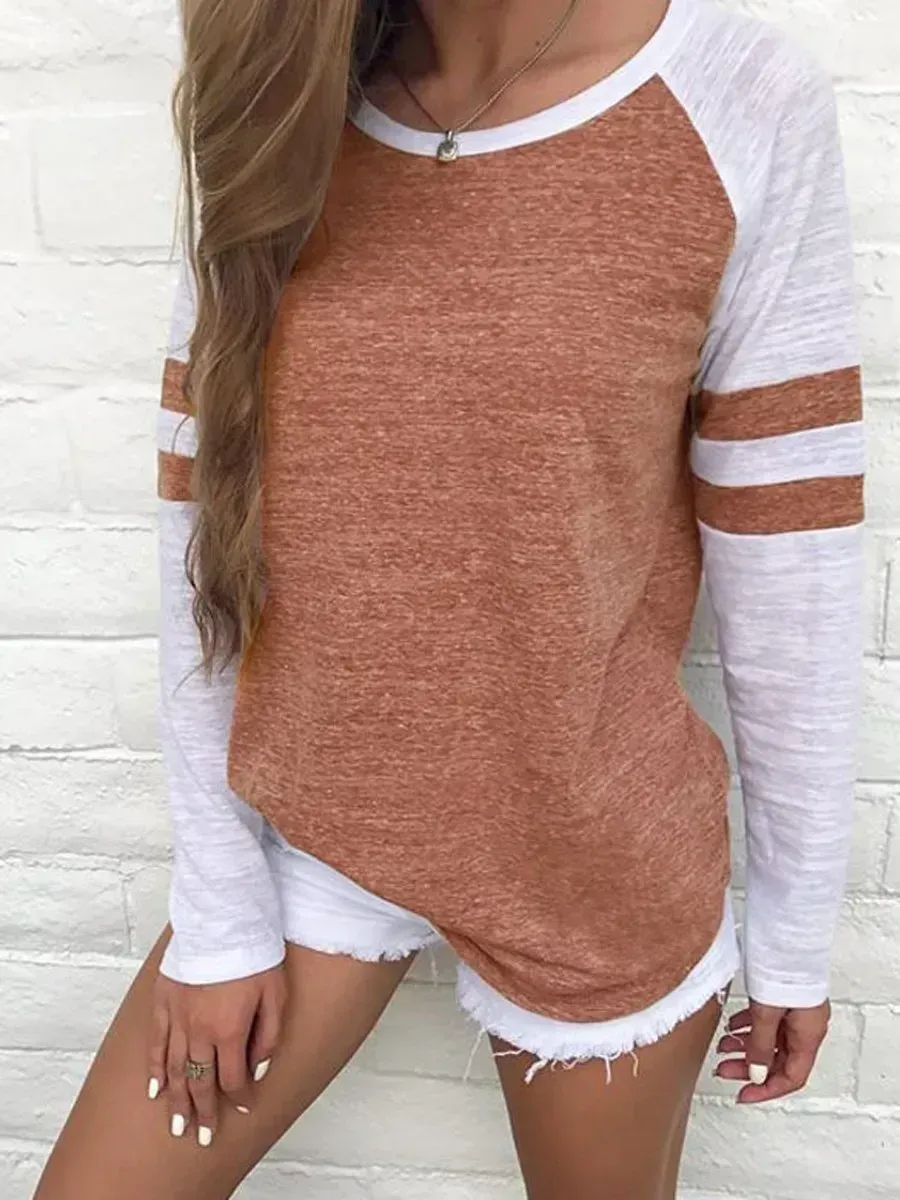 Patchwork  Long Sleeve T-Shirt