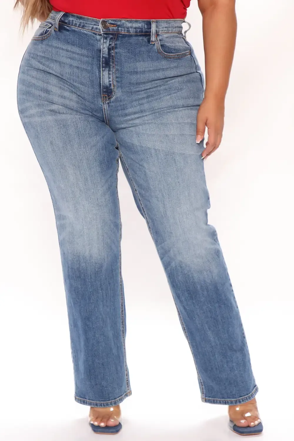 Truly Authentic Slim Stretch Straight Leg Jeans - Light Blue Wash