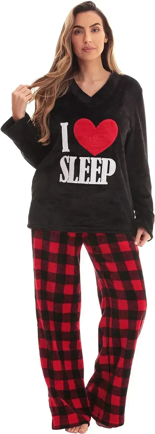 Plush Pajama Sets for Women