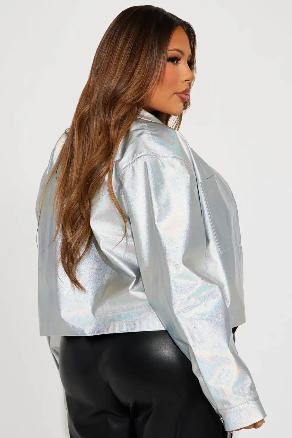 Harlow Holographic Jacket - Silver