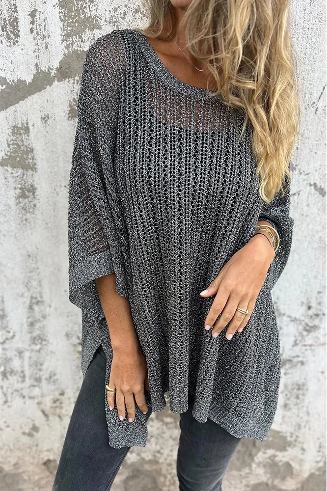 Women's hollowed out casual loose top