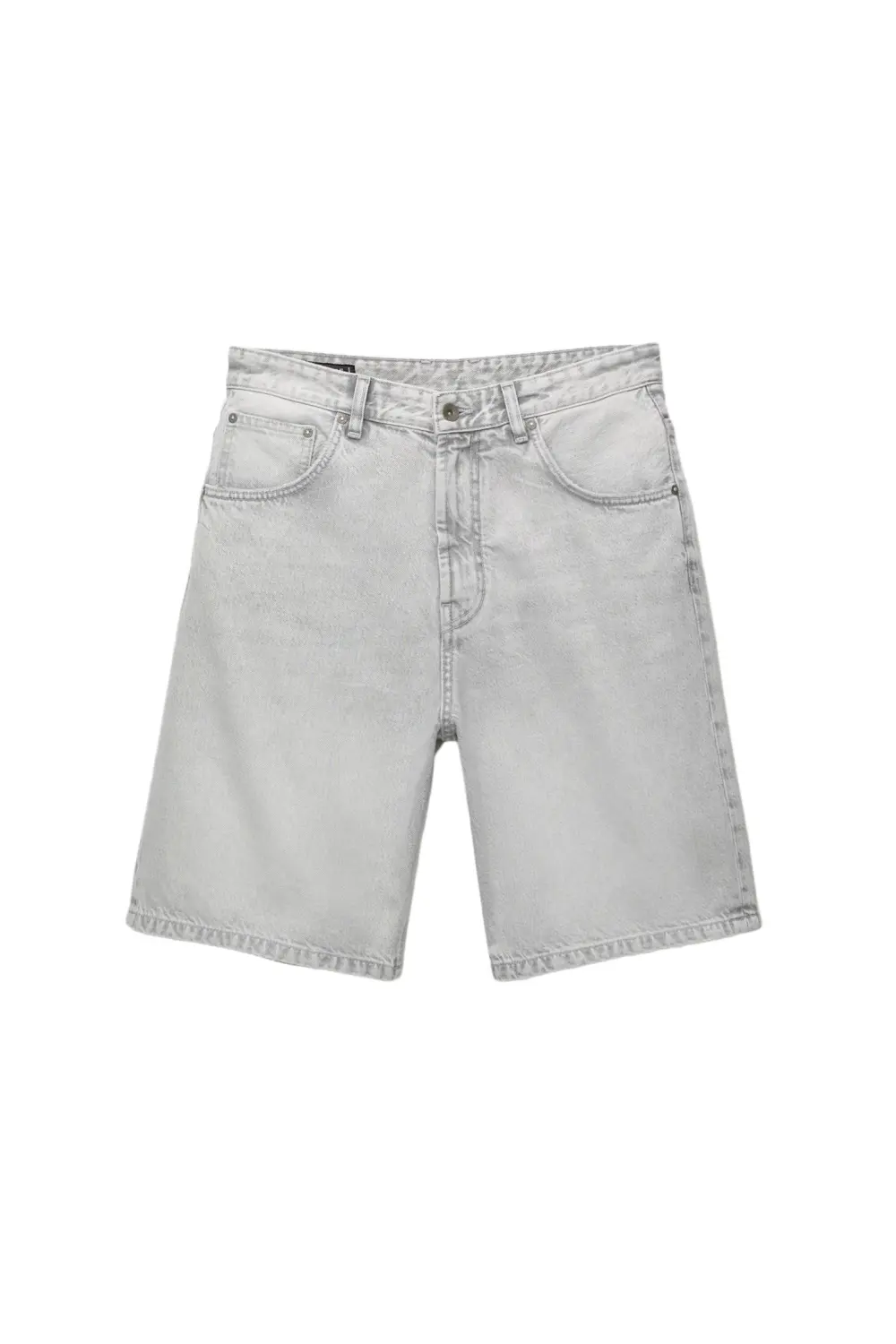 Baggy denim Bermuda shorts