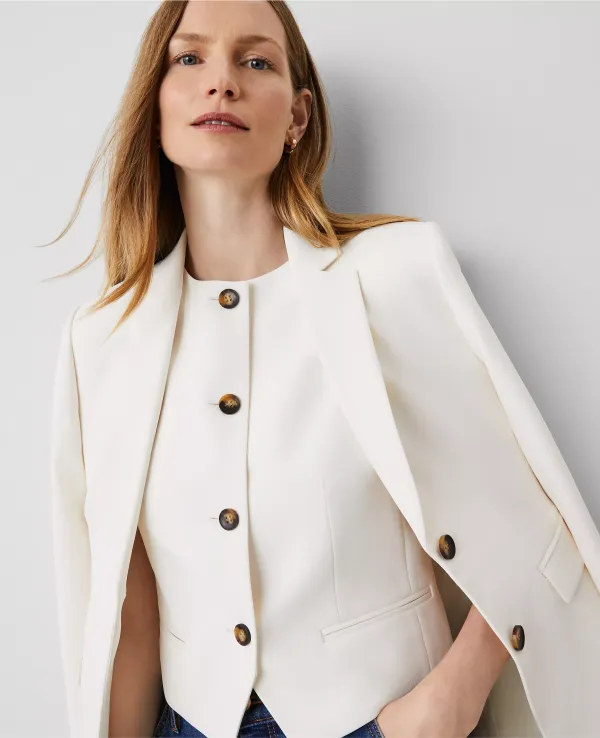 The Greenwich Blazer in Crinkle Crepe