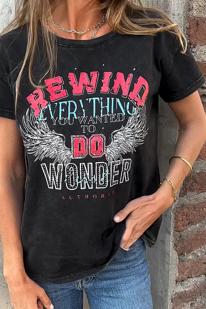 Women's cartoon pattern T-shirt