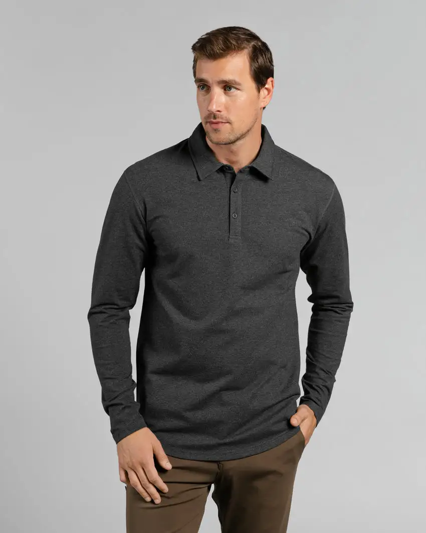 Drop-Cut Long Sleeve: Lux Polo