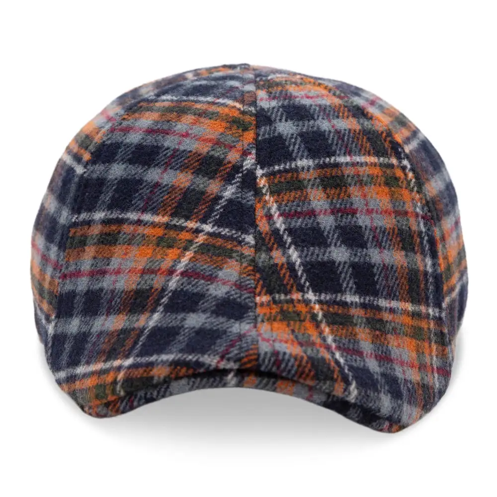 The Underdog Boston Scally Cap - Triumph Orange Plaid