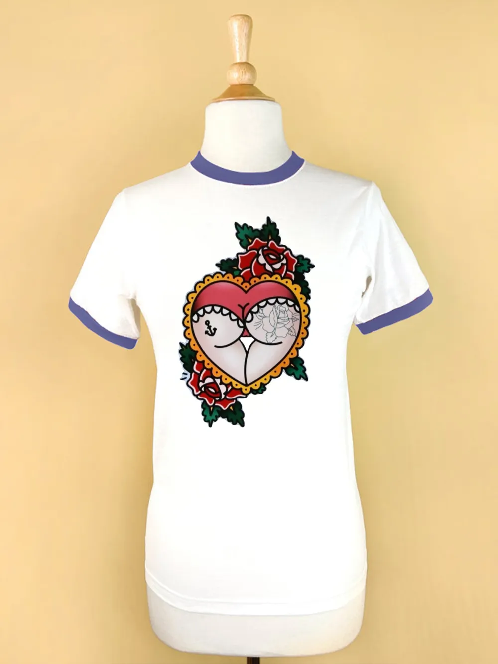 Fun Prints Graphic Tee In Light Light Purple Edge