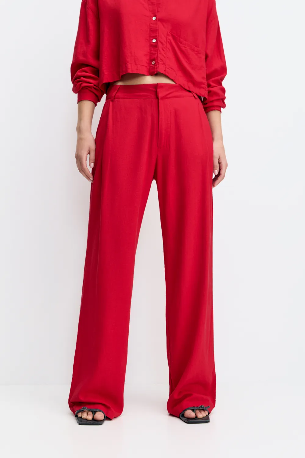 Pantalón de vestir fluido con lino