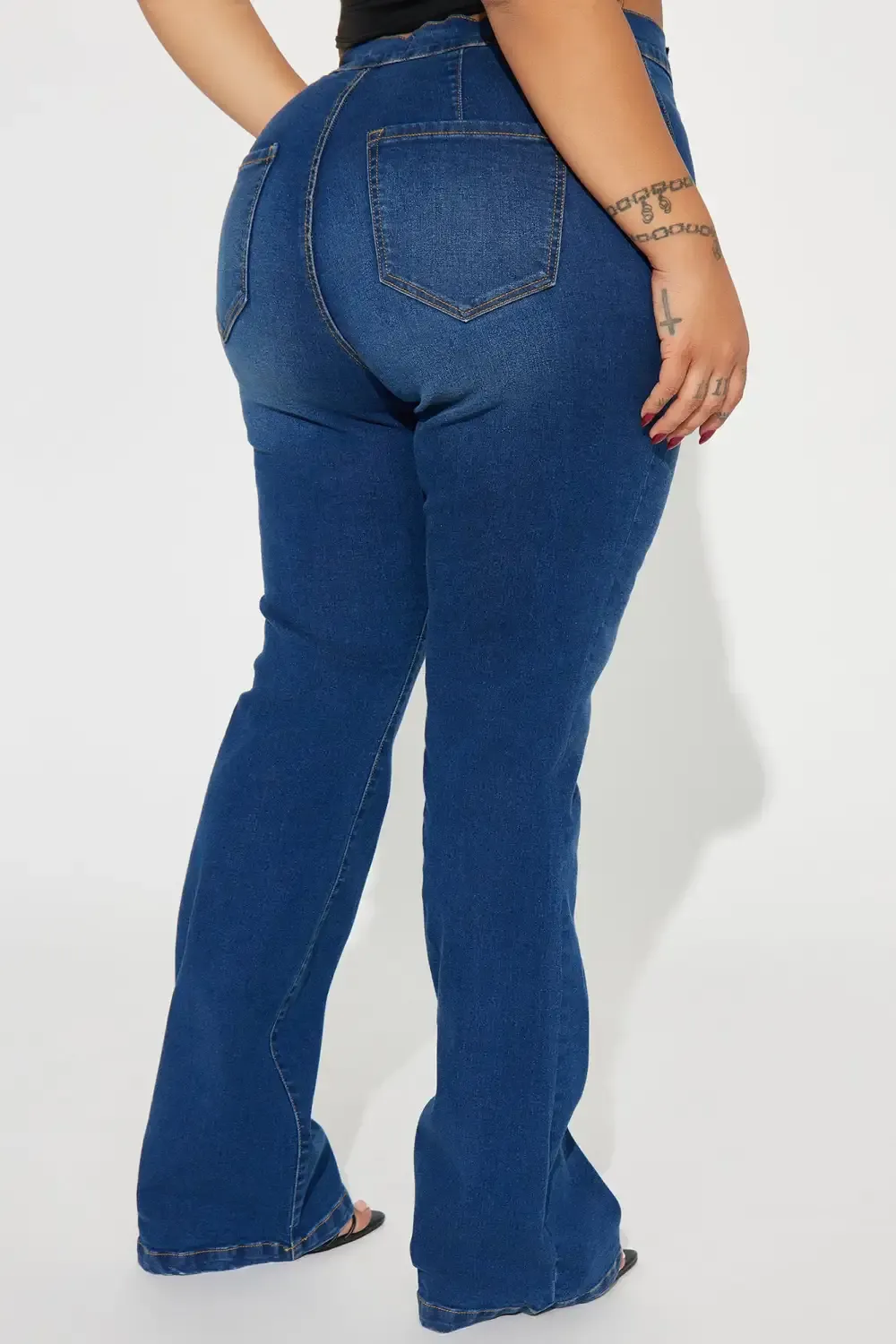 Zip It Stretch Bootcut Jeans - Dark Wash