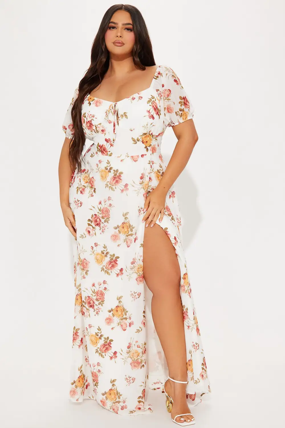 Daniela Floral Maxi - White/combo