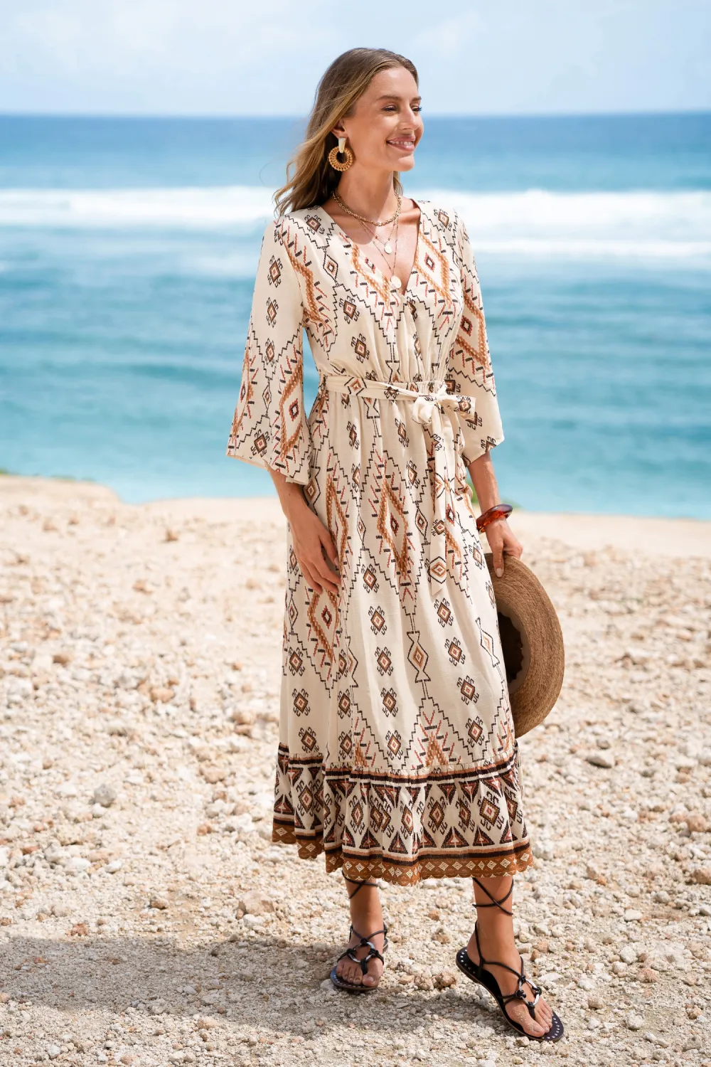 Cabo Shores Geo Maxi Dress