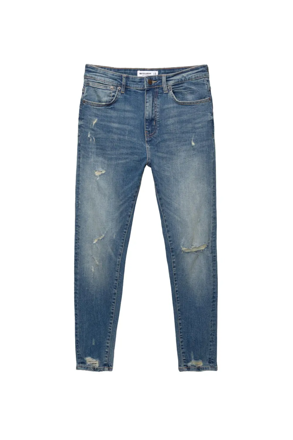 Ripped carrot fit jeans