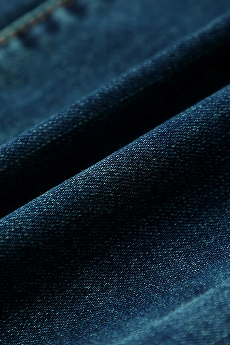 Vintage Oblique Button Mid Waist Straight Leg Jeans