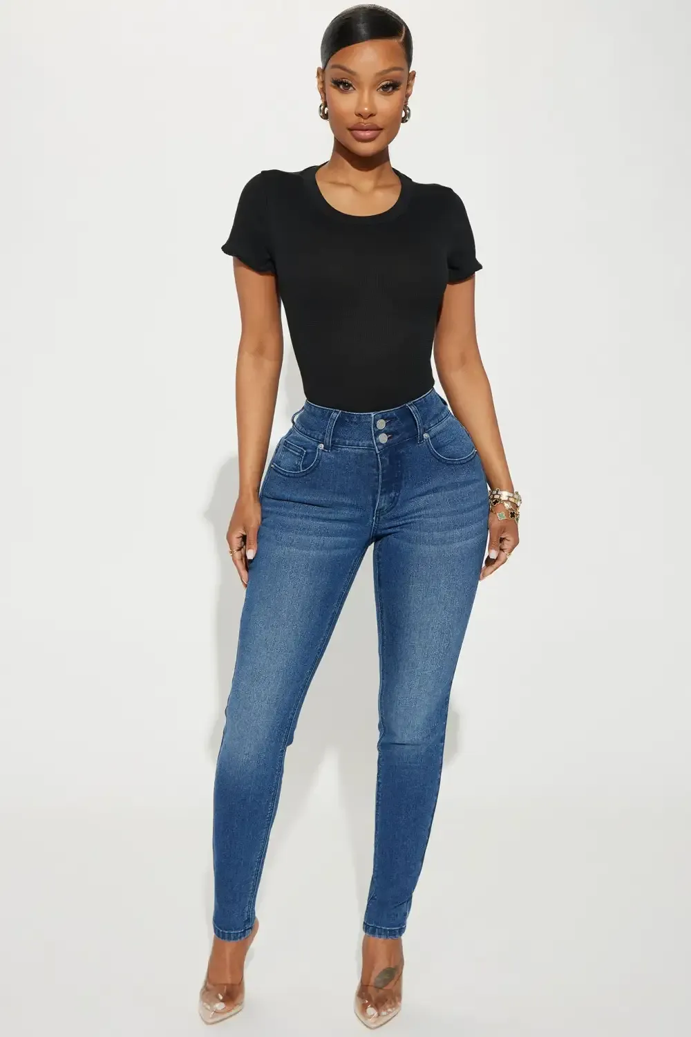 Hourglass Booty Lifter Stretch Skinny Jean - Dark Wash
