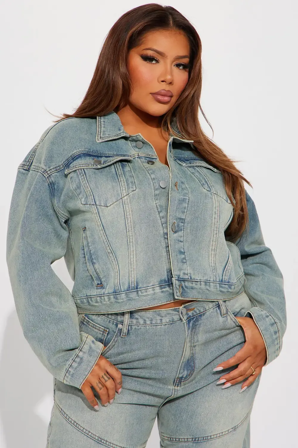 Sierra Tinted Denim Trucker Jacket - Light Wash