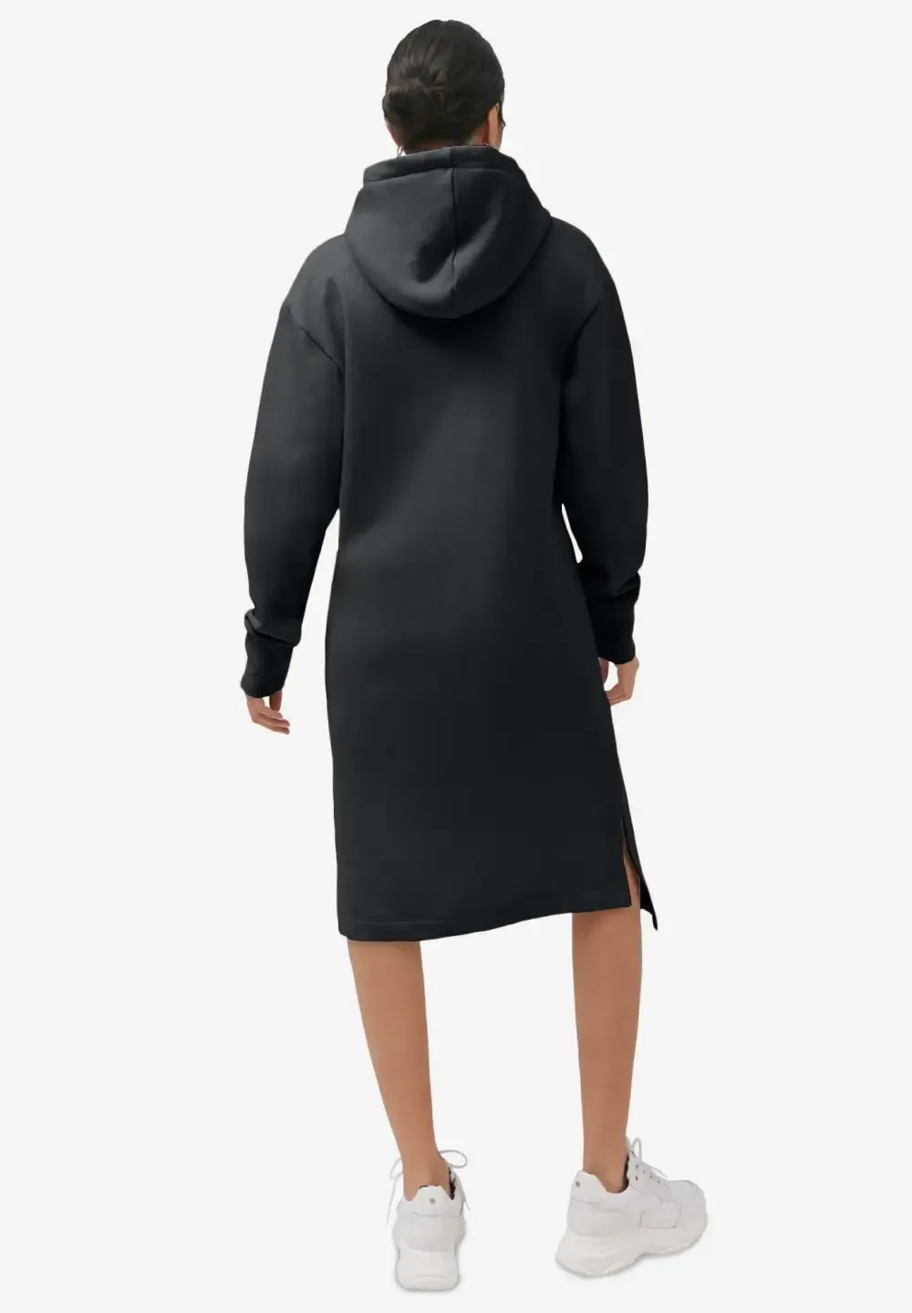 French Terry Hooded Sweatshirt Dress