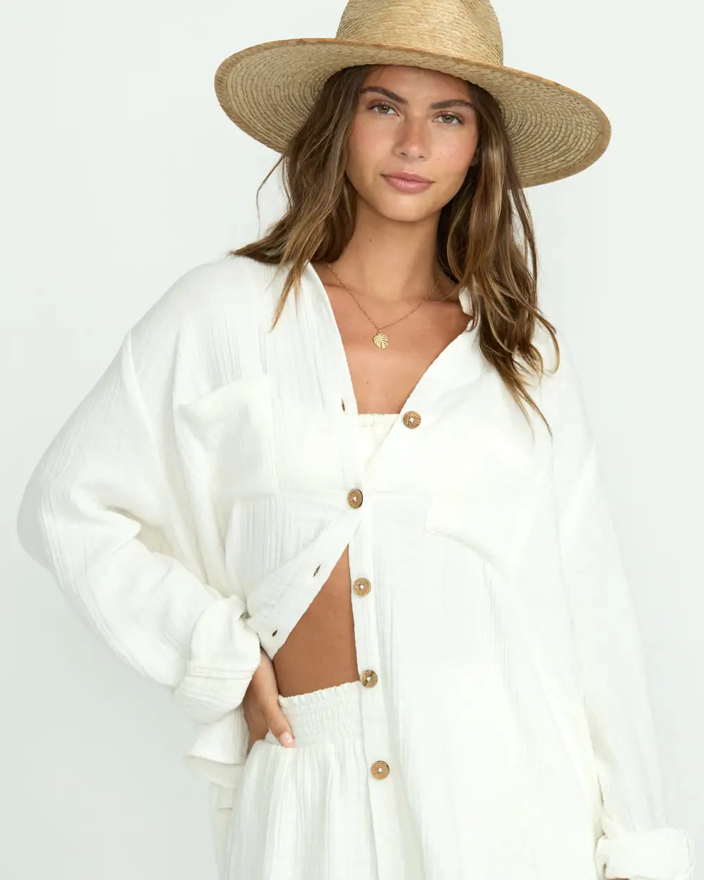Sweet Swell Long Sleeve Shirt - Salt Crystal