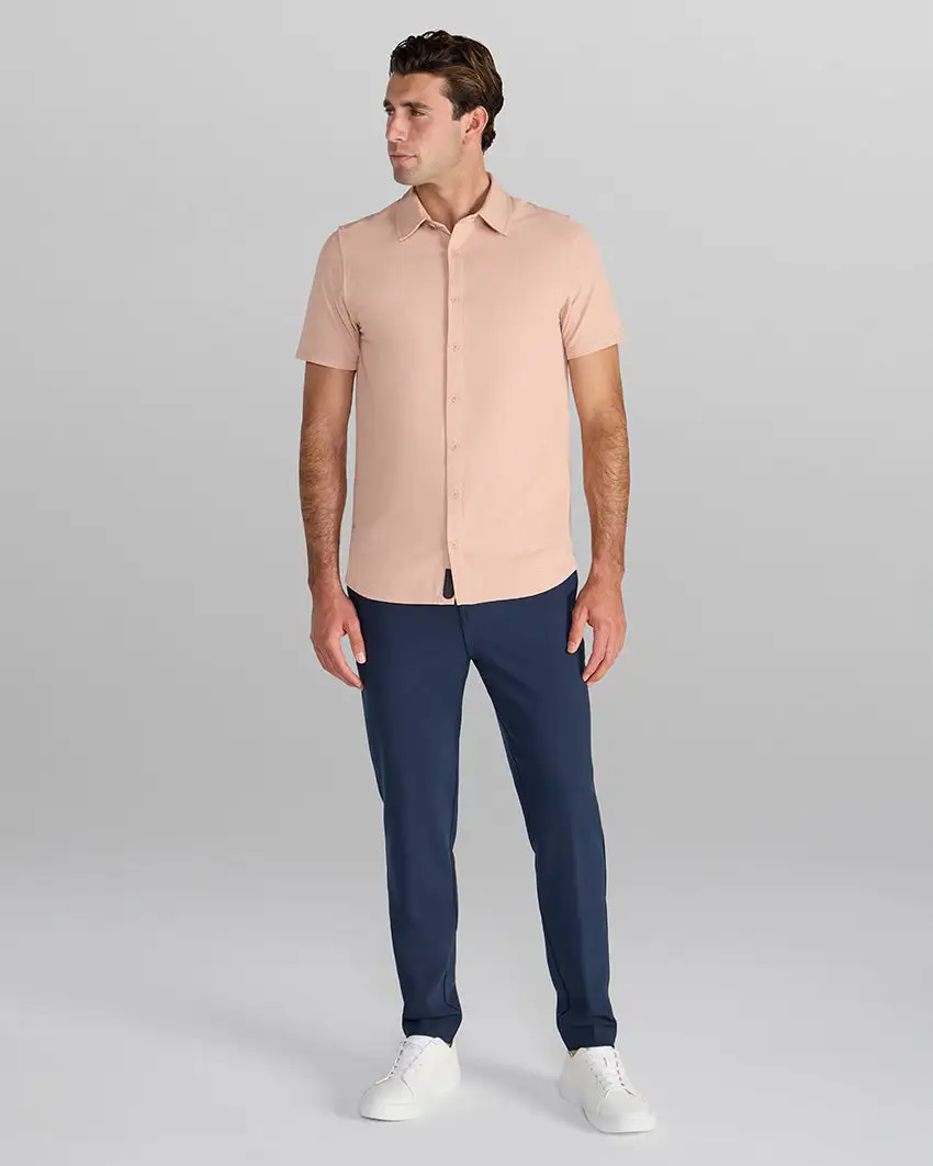 Seersucker Short Sleeve Button Down