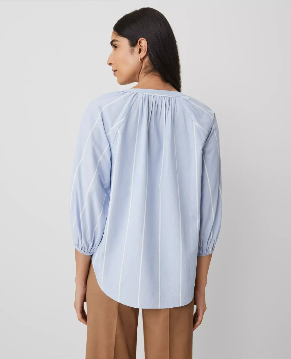 Weekend Collection Striped Raglan Popover