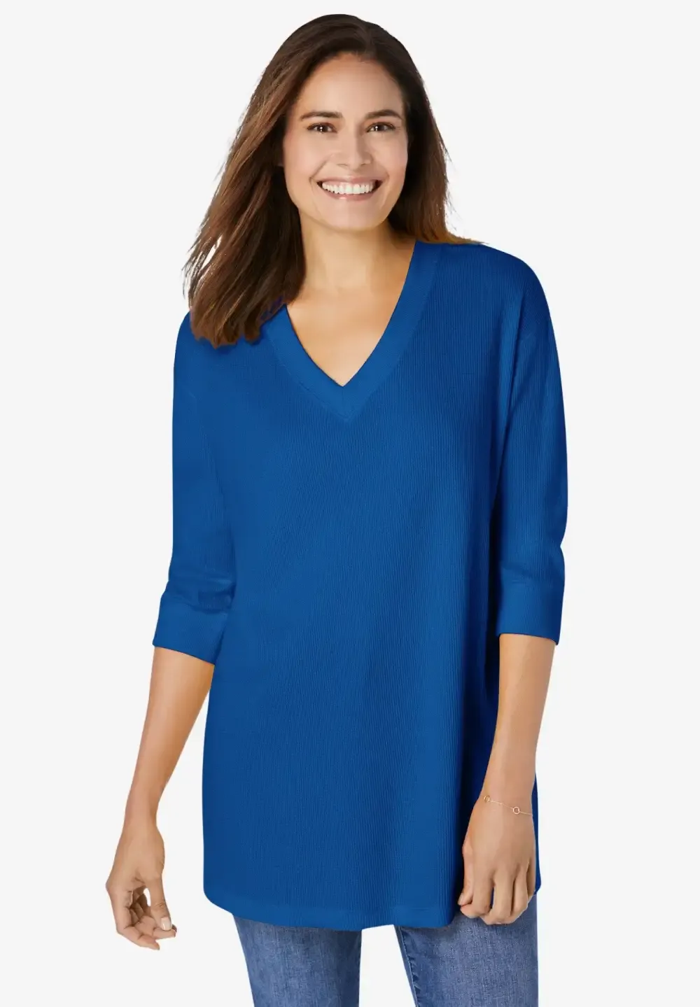 Three-Quarter Sleeve Thermal Sweatshirt