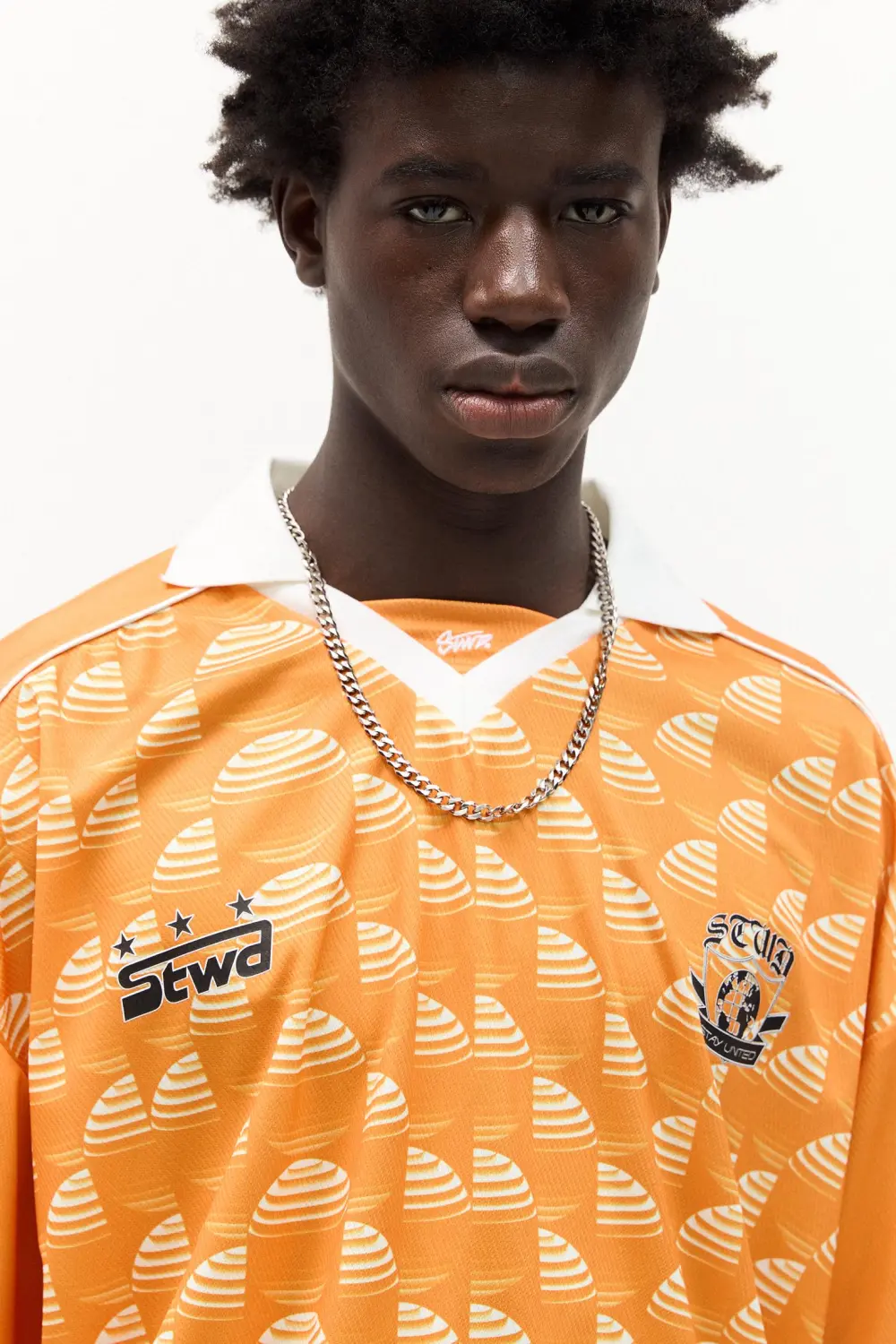 Orange polo collar T-shirt STWD